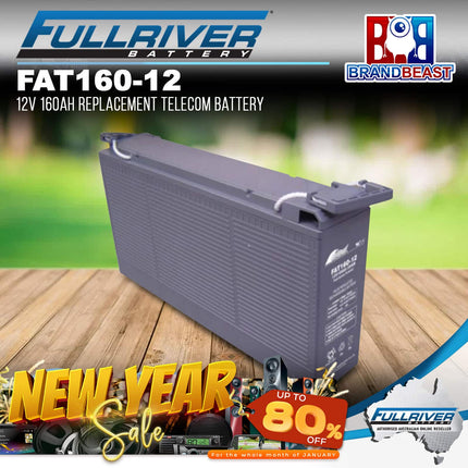 Fullriver FAT160-12 FAT Series 12V 160Ah Replacement Telecom Battery