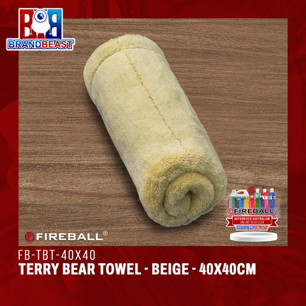 Fireball FB-TBT-40X40 TERRY BEAR TOWEL - BEIGE - 40x40cm