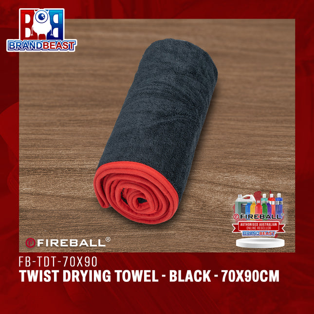 Fireball FB-TDT-70X90 TWIST DRYING TOWEL - BLACK - 70x90cm
