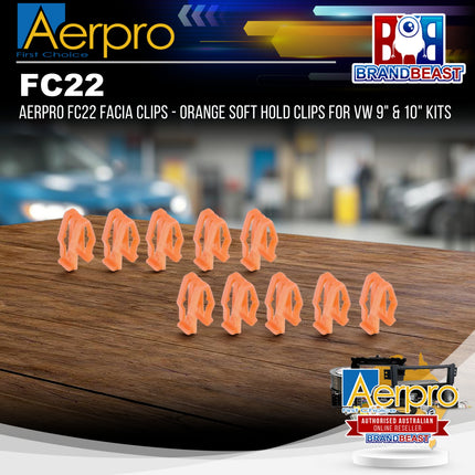Aerpro FC22 Facia Clips - Orange Soft Hold Clips for VW 9" & 10" Kits
