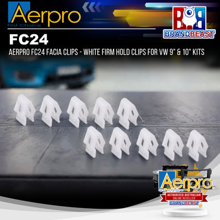 Aerpro FC24 Facia Clips - White Firm Hold Clips for VW 9" &amp; 10" Kits