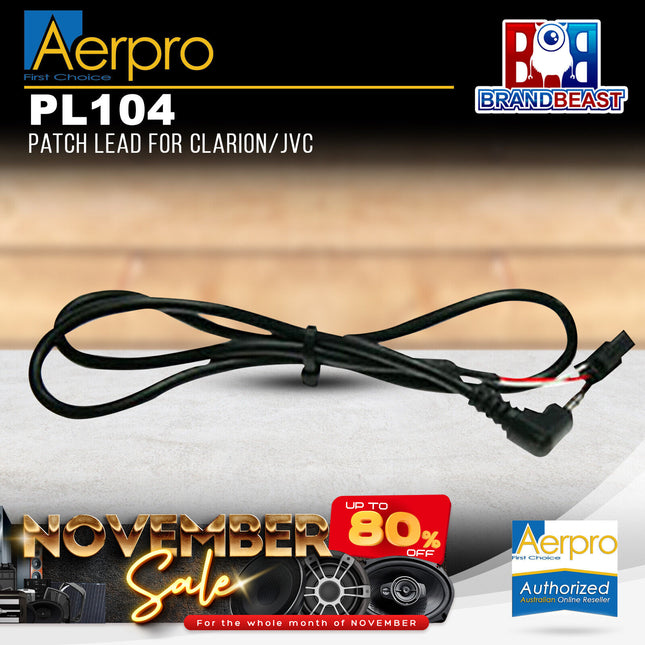 Aerpro PL104 Patch Lead for Clarion/JVC