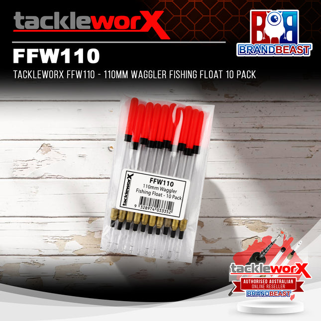 TACKLEWORX FFW110 - 110mm Waggler Fishing Float 10 Pack