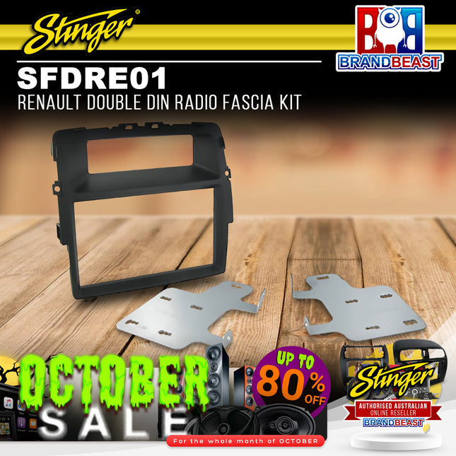 Stinger SFDRE01 Renault Double DIN Radio Fascia Kit
