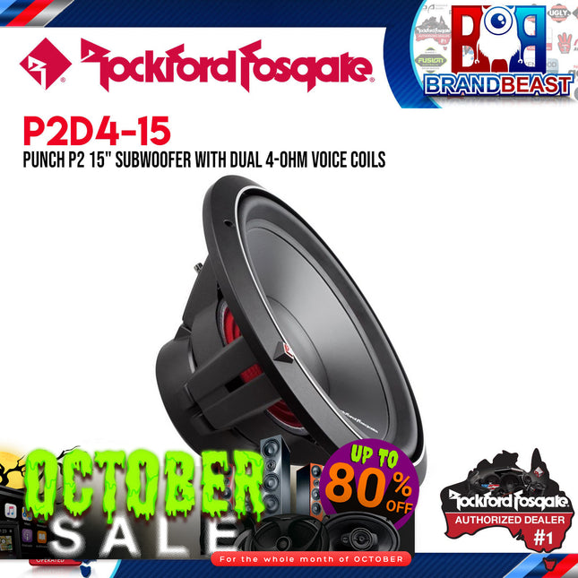 Rockford Fosgate P2D4-15 Punch 15" P2 4-Ohm DVC Subwoofer