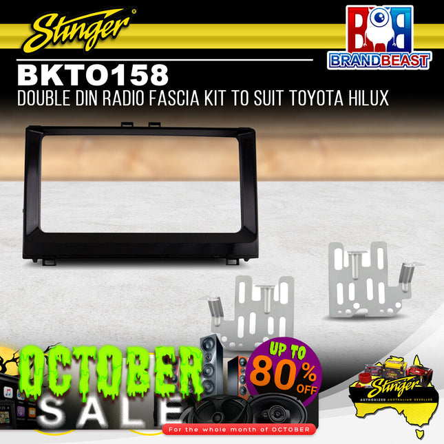Stinger BKTO158 Double DIN Radio Fascia Kit To Suit Toyota Corolla Hatch 2015-20