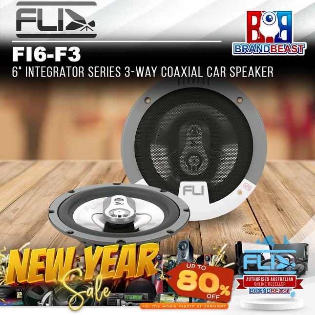 Fli FI6-F3 6" Integrator Series 3-way Coaxial Car Speaker