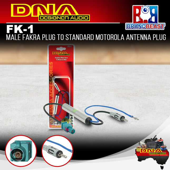 DNA FK-1 Male Fakra Plug To Standard Motorola Antenna Plug
