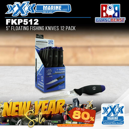 XXX Marine FKP512 5&quot; Floating Fishing Knives - 12 Pack