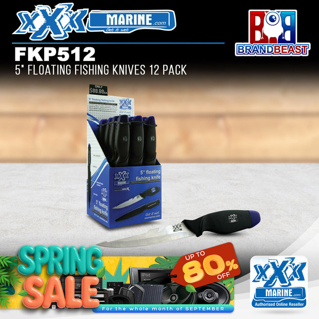 XXX Marine FKP512 5" Floating Fishing Knives - 12 Pack
