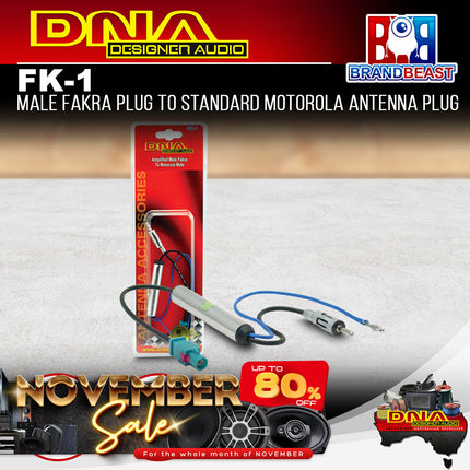 DNA FK-1 Male Fakra Plug To Standard Motorola Antenna Plug