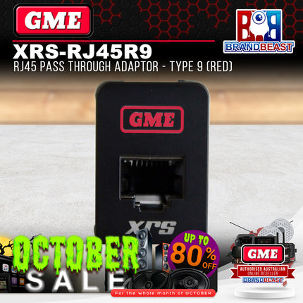 GME XRS-RJ45R9 RJ45 Pass Through Adaptor - Type 9 (Red)