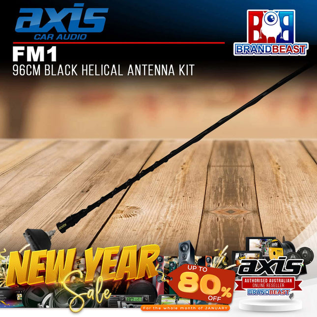 Axis FM1 96cm Black Helical Antenna Kit