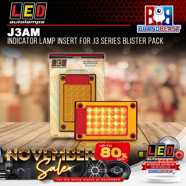 LED Autolamps J3AM Indicator Lamp Insert For J3 Series Blister Pack
