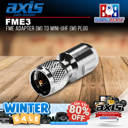 Axis FME3 Fme Adapter (M) To Mini-uhf (M) Plug