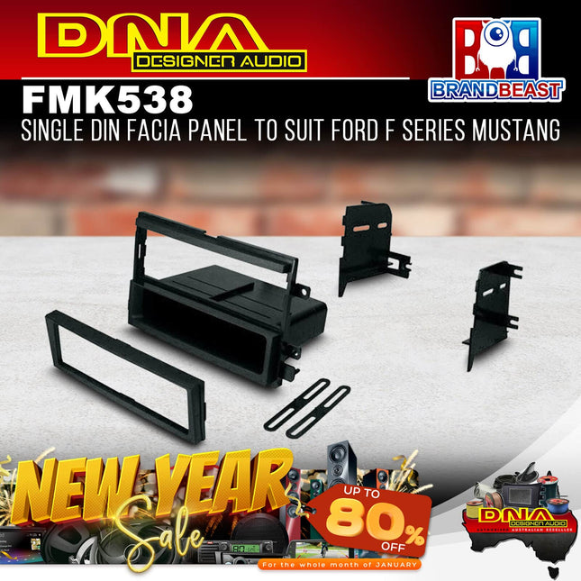 DNA FM-K538 Single DIN Fascia Panel To Suit Ford F Series Mustang