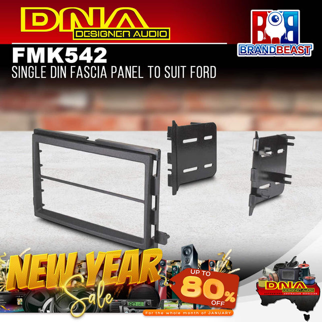 DNA FM-K542 Single DIN Fascia Panel To Suit Ford