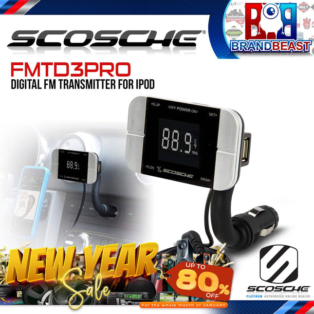 Scosche FMTD3PRO TuneIt Pro Docking FM Transmitter with USB Charger