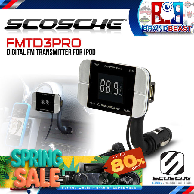 Scosche FMTD3PRO TuneIt Pro Docking FM Transmitter with USB Charger