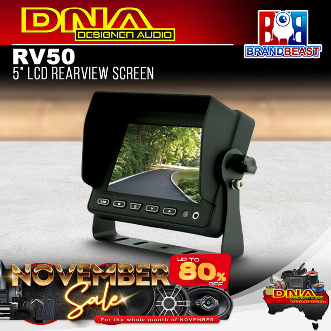 DNA RV50 5" 3-Channel LCD Rearview Screen