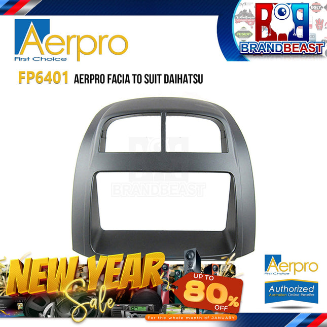 Aerpro FP6401 Double DIN Matte Black Facia Kit Suit Daihatsu Sirion (Boon) 2004 -