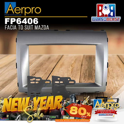 Aerpro FP6406 Double DIN Gunmetal Silver Facia Kit Suit Mazda MPV 2006 -