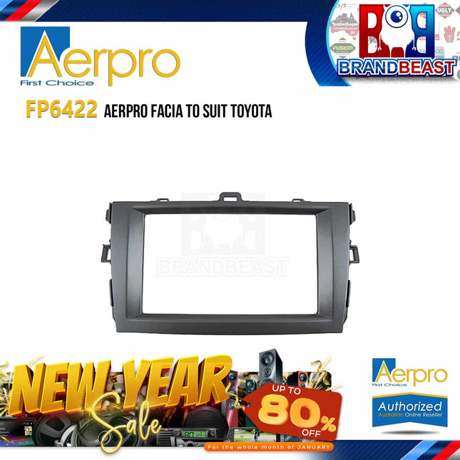 Aerpro FP6422 200mm Gunmetal Grey Facia Kit Suit Toyota Corolla (NZ Sedan/Wagon)