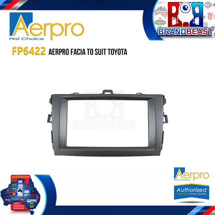 Aerpro FP6422 200mm Gunmetal Grey Facia Kit Suit Toyota Corolla (NZ Sedan/Wagon)