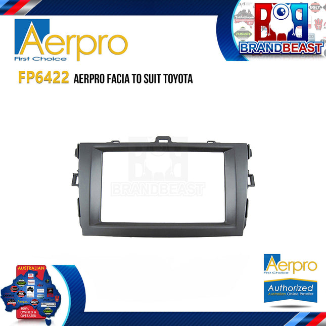 Aerpro FP6422 200mm Gunmetal Grey Facia Kit Suit Toyota Corolla (NZ Sedan/Wagon)