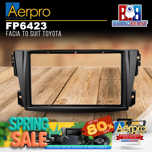 Aerpro FP6423 Double DIN Black Facia Kit Suit Toyota Caldina 2002 - 2007