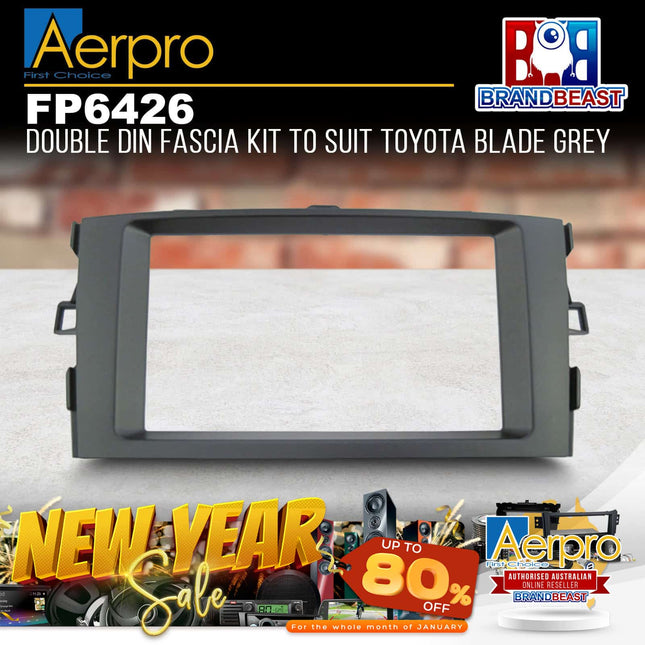 Aerpro FP6426 Double DIN Grey Facia Kit Suit Toyota Blade 2006 - 2011