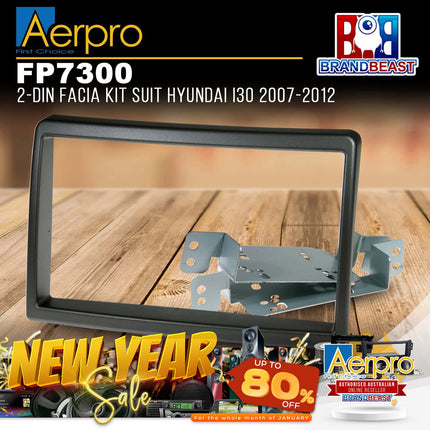 Aerpro FP7300 Double DIN Silver Facia Kit Suit Hyundai i30 FD 2007 - 2012