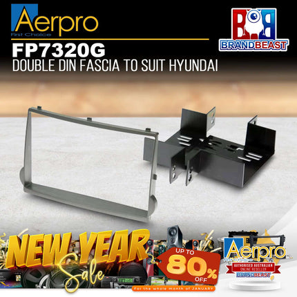 Aerpro FP7320G Double DIN Grey Facia Kit Suit Hyundai Various Models