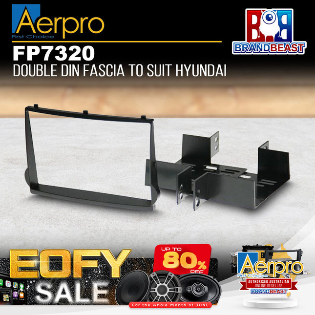 Aerpro FP7320 Double DIN Black Facia Kit Suit Hyundai Various Vehicles