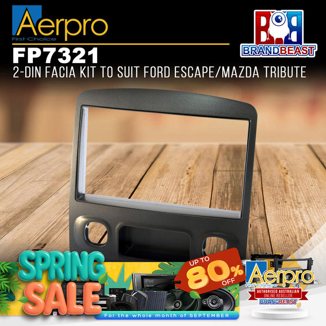 Aerpro FP7321 Double DIN Gunmetal Grey Facia Kit Suit Ford Escape & Mazda Tribute