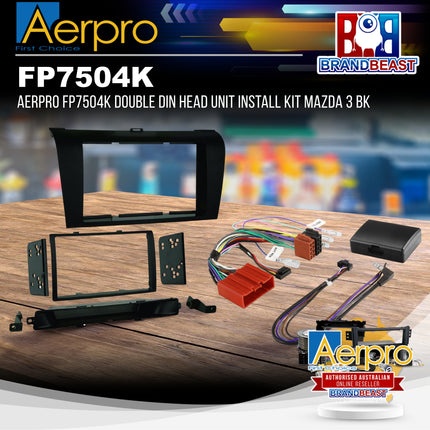 Aerpro FP7504K Double DIN Head Unit Install Kit Mazda 3 BK