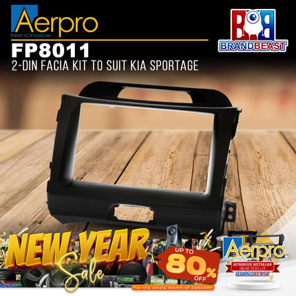 Aerpro FP8011 Double DIN Gunmetal Grey Facia Kit Suit Kia Sportage 2010 - 2013