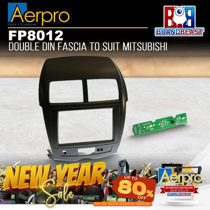 Aerpro FP8012 2DIN Charcoal Facia Kit Suit Mitsubishi/Peugeot/Citroen Models