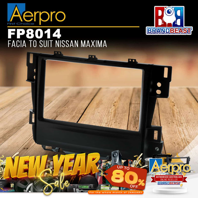 Aerpro FP8014 Double DIN Black Facia Kit Suit Nissan Maxima J32 2009 - 2013