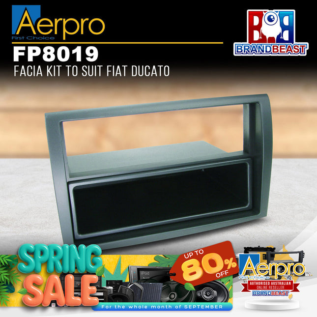 Aerpro FP8019 Single/Double DIN Black Facia Kit Suit Fiat Ducato 2006 - 2012