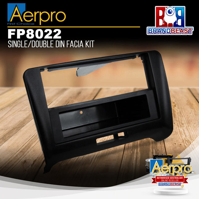 Aerpro FP8022 Single/Double DIN Black Facia Kit Suit Audi TT 2007 - 2014 (8J)