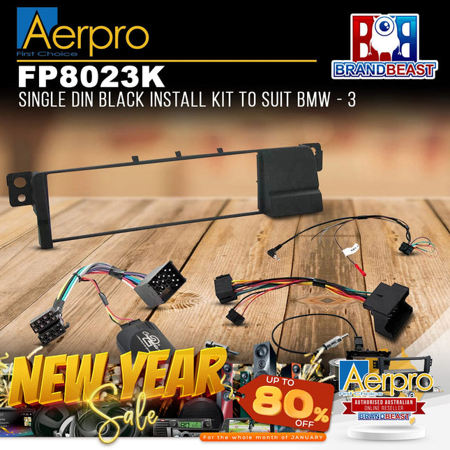 Aerpro FP8023K Single DIN Black Install Kit Suit BMW 3 Series E46 1998 - 2005