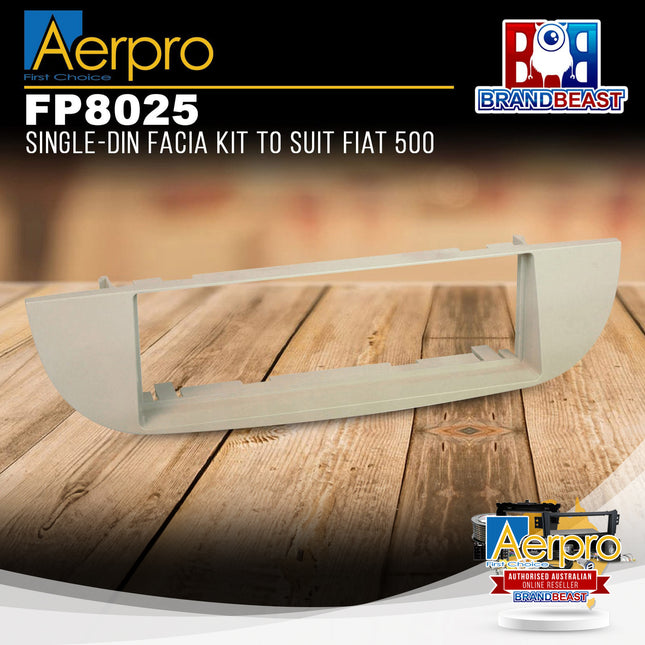 Aerpro FP8025 Single DIN Beige Facia Kit Suit Fiat 500 2008 - 2014
