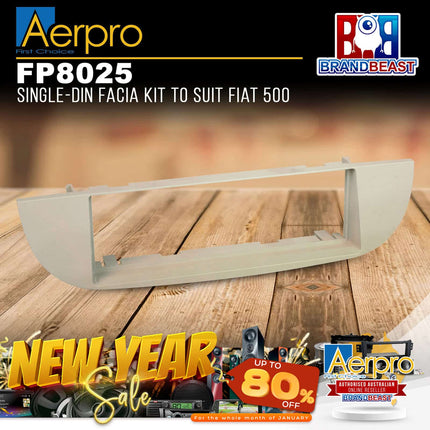 Aerpro FP8025 Single DIN Beige Facia Kit Suit Fiat 500 2008 - 2014