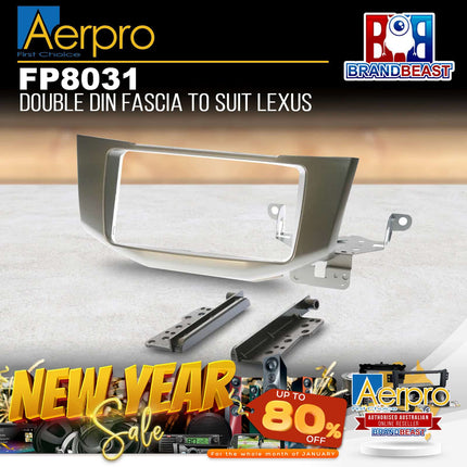 Aerpro FP8031 Double DIN Silver Facia Kit Suit Lexus RX330/RX350 2003 - 2008