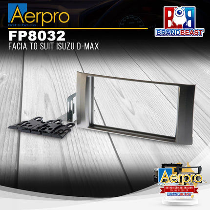 Aerpro FP8032 Double DIN Silver Facia Kit Suit Isuzu D-Max 2009 - 2012