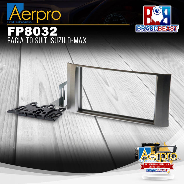 Aerpro FP8032 Double DIN Silver Facia Kit Suit Isuzu D-Max 2009 - 2012