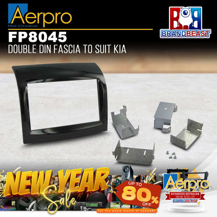 Aerpro FP8045 Double DIN Gloss Black Facia Kit Suit Fiat Ducato 2012 - 2014