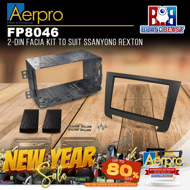 Aerpro FP8046 2-DIN Facia Kit to Suit Ssanyong Rexton