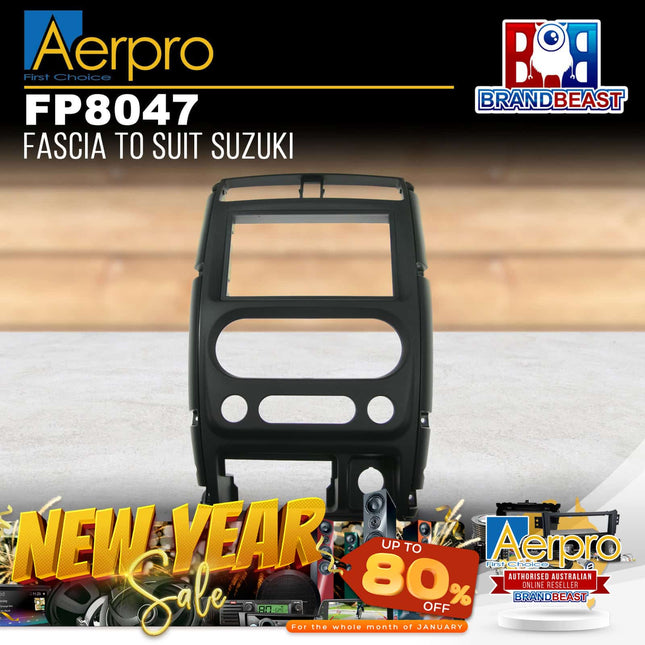 Aerpro FP8047 2DIN Facia Textured Black Facia Kit Suit Suzuki Jimny 2005 - 2018